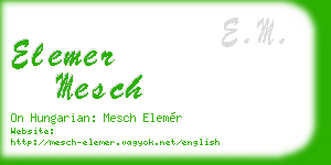 elemer mesch business card